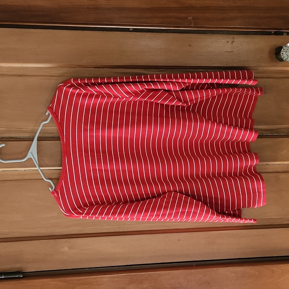 Lands' End shirt top 3x red white stripe - Picture 5 of 5